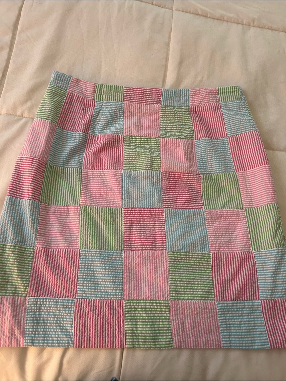 Adorable Talbots Seersucker Patchwork Skirt Size 6